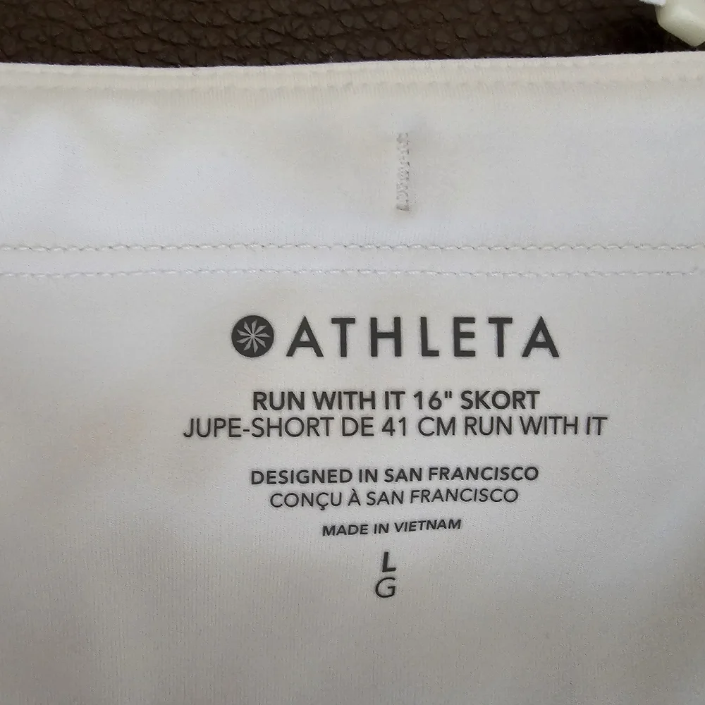 Athleta White Run With It Athletic Skort 16" - Picture 4 of 11